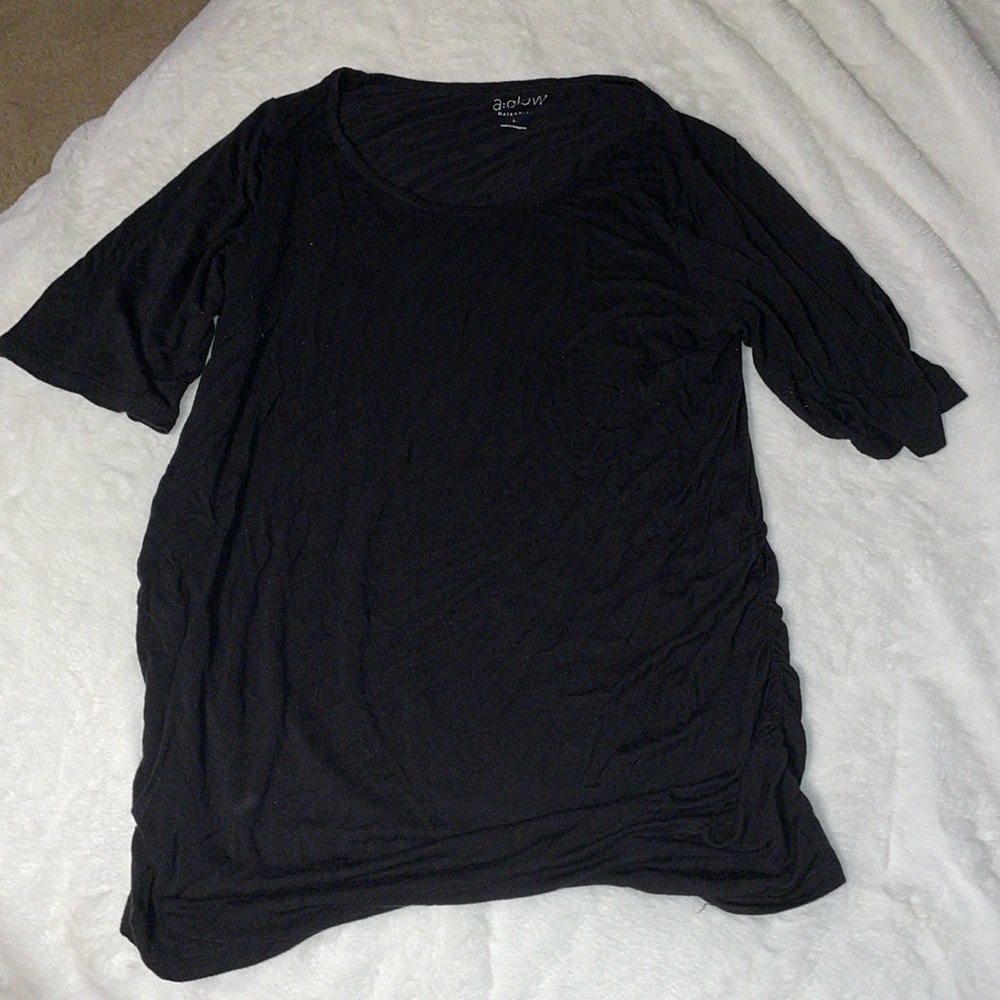 A.glo maturity size large, black, mid sleeve